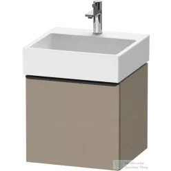   Duravit D-NEO 48,4x44,2 cm-es, 1 fiókos alsószekrény fekete fogantyúval 235050 mosdóhoz, matt len DE42700BD750000