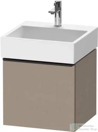 Duravit D-NEO 48,4x44,2 cm-es, 1 fiókos alsószekrény fekete fogantyúval 235050 mosdóhoz, matt len DE42700BD750000