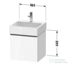 Duravit D-NEO 48,4x44,2 cm-es, 1 fiókos alsószekrény fekete fogantyúval 235050 mosdóhoz, matt len DE42700BD750000