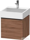 Duravit D-NEO 48,4x44,2 cm-es, 1 fiókos alsószekrény fekete fogantyúval 235050 mosdóhoz, matt dió DE42700BD790000