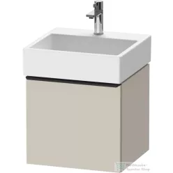   Duravit D-NEO 48,4x44,2 cm-es, 1 fiókos alsószekrény fekete fogantyúval 235050 mosdóhoz, matt taupe DE42700BD910000