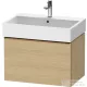 Duravit D-NEO 68,4x44,2 cm-es, 1 fiókos alsószekrény szálcsiszolt bronz fogantyúval 235070 mosdóhoz, natúr tölgy DE4272004300000