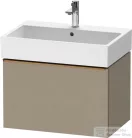 Duravit D-NEO 68,4x44,2 cm-es, 1 fiókos alsószekrény szálcsiszolt bronz fogantyúval 235070 mosdóhoz, matt len DE4272004750000