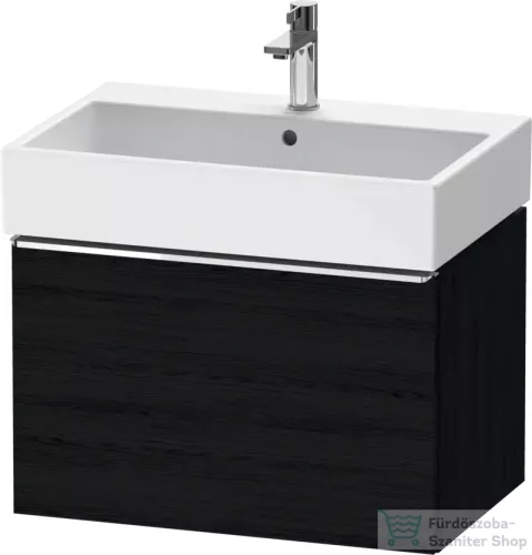 Duravit D-NEO 68,4x44,2 cm-es, 1 fiókos alsószekrény króm fogantyúval 235070 mosdóhoz, matt fekete tölgy DE4272010160000