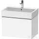 Duravit D-NEO 68,4x44,2 cm-es, 1 fiókos alsószekrény króm fogantyúval 235070 mosdóhoz, matt fehér DE4272010180000