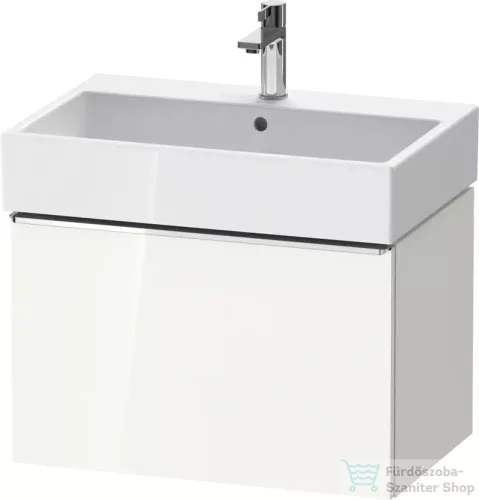 Duravit D-NEO 68,4x44,2 cm-es, 1 fiókos alsószekrény króm fogantyúval 235070 mosdóhoz, fényes fehér DE4272010220000