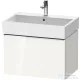 Duravit D-NEO 68,4x44,2 cm-es, 1 fiókos alsószekrény króm fogantyúval 235070 mosdóhoz, fényes fehér DE4272010220000
