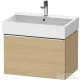 Duravit D-NEO 68,4x44,2 cm-es, 1 fiókos alsószekrény króm fogantyúval 235070 mosdóhoz, natúr tölgy DE4272010300000