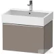 Duravit D-NEO 68,4x44,2 cm-es, 1 fiókos alsószekrény króm fogantyúval 235070 mosdóhoz, matt bazalt DE4272010430000