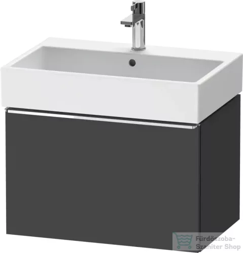 Duravit D-NEO 68,4x44,2 cm-es, 1 fiókos alsószekrény króm fogantyúval 235070 mosdóhoz, matt grafit DE4272010490000