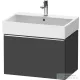 Duravit D-NEO 68,4x44,2 cm-es, 1 fiókos alsószekrény króm fogantyúval 235070 mosdóhoz, matt grafit DE4272010490000