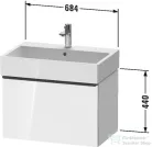 Duravit D-NEO 684x442 mm-es,1 fiókos függesztett szekrény 235070 mosdóhoz,White High Gloss Decor DE427202222