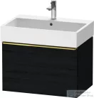 Duravit D-NEO 68,4x44,2 cm-es, 1 fiókos alsószekrény polírozott arany színű fogantyúval 235070 mosdóhoz, matt fekete tölgy DE4272034160000
