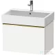 Duravit D-NEO 68,4x44,2 cm-es, 1 fiókos alsószekrény polírozott arany színű fogantyúval 235070 mosdóhoz, matt fehér DE4272034180000