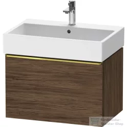   Duravit D-NEO 68,4x44,2 cm-es, 1 fiókos alsószekrény polírozott arany színű fogantyúval 235070 mosdóhoz, matt sötét dió DE4272034210000