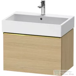   Duravit D-NEO 68,4x44,2 cm-es, 1 fiókos alsószekrény polírozott arany színű fogantyúval 235070 mosdóhoz, natúr tölgy DE4272034300000
