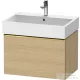 Duravit D-NEO 68,4x44,2 cm-es, 1 fiókos alsószekrény polírozott arany színű fogantyúval 235070 mosdóhoz, natúr tölgy DE4272034300000
