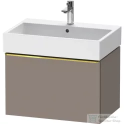   Duravit D-NEO 68,4x44,2 cm-es, 1 fiókos alsószekrény polírozott arany színű fogantyúval 235070 mosdóhoz, matt bazalt DE4272034430000