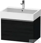 Duravit D-NEO 68,4x44,2 cm-es, 1 fiókos alsószekrény rozsdamentes acél színű fogantyúval 235070 mosdóhoz, matt fekete tölgy DE4272070160000