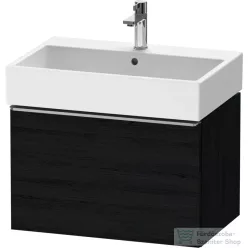   Duravit D-NEO 68,4x44,2 cm-es, 1 fiókos alsószekrény rozsdamentes acél színű fogantyúval 235070 mosdóhoz, matt fekete tölgy DE4272070160000