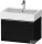Duravit D-NEO 68,4x44,2 cm-es, 1 fiókos alsószekrény rozsdamentes acél színű fogantyúval 235070 mosdóhoz, matt fekete tölgy DE4272070160000