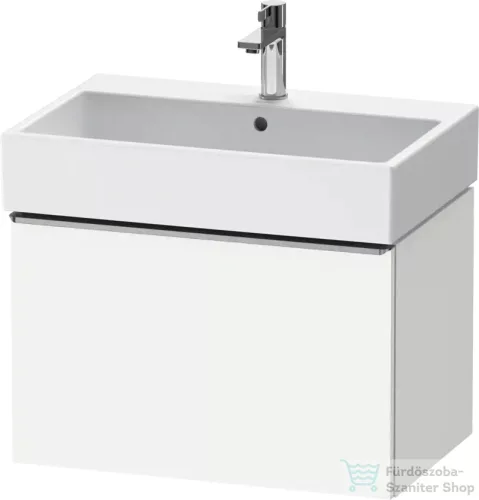 Duravit D-NEO 68,4x44,2 cm-es, 1 fiókos alsószekrény rozsdamentes acél színű fogantyúval 235070 mosdóhoz, matt fehér DE4272070180000