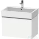 Duravit D-NEO 68,4x44,2 cm-es, 1 fiókos alsószekrény rozsdamentes acél színű fogantyúval 235070 mosdóhoz, matt fehér DE4272070180000