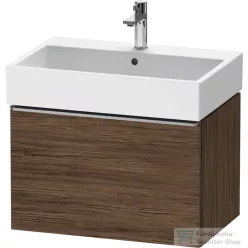  Duravit D-NEO 68,4x44,2 cm-es, 1 fiókos alsószekrény rozsdamentes acél színű fogantyúval 235070 mosdóhoz, matt sötét dió DE4272070210000