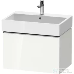   Duravit D-NEO 68,4x44,2 cm-es, 1 fiókos alsószekrény rozsdamentes acél színű fogantyúval 235070 mosdóhoz, fényes fehér DE4272070220000