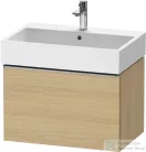 Duravit D-NEO 68,4x44,2 cm-es, 1 fiókos alsószekrény rozsdamentes acél színű fogantyúval 235070 mosdóhoz, natúr tölgy DE4272070300000
