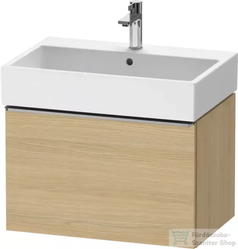 Duravit D-NEO 68,4x44,2 cm-es, 1 fiókos alsószekrény rozsdamentes acél színű fogantyúval 235070 mosdóhoz, natúr tölgy DE4272070300000