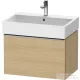 Duravit D-NEO 68,4x44,2 cm-es, 1 fiókos alsószekrény rozsdamentes acél színű fogantyúval 235070 mosdóhoz, natúr tölgy DE4272070300000