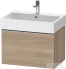 Duravit D-NEO 68,4x44,2 cm-es, 1 fiókos alsószekrény rozsdamentes acél színű fogantyúval 235070 mosdóhoz, márványos tölgy DE4272070550000
