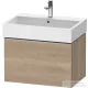 Duravit D-NEO 68,4x44,2 cm-es, 1 fiókos alsószekrény rozsdamentes acél színű fogantyúval 235070 mosdóhoz, márványos tölgy DE4272070550000