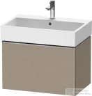 Duravit D-NEO 68,4x44,2 cm-es, 1 fiókos alsószekrény rozsdamentes acél színű fogantyúval 235070 mosdóhoz, matt len DE4272070750000