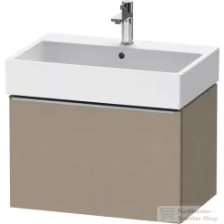   Duravit D-NEO 68,4x44,2 cm-es, 1 fiókos alsószekrény rozsdamentes acél színű fogantyúval 235070 mosdóhoz, matt len DE4272070750000