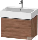 Duravit D-NEO 68,4x44,2 cm-es, 1 fiókos alsószekrény rozsdamentes acél színű fogantyúval 235070 mosdóhoz, matt dió DE4272070790000