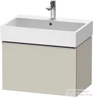 Duravit D-NEO 68,4x44,2 cm-es, 1 fiókos alsószekrény rozsdamentes acél színű fogantyúval 235070 mosdóhoz, matt taupe DE4272070910000