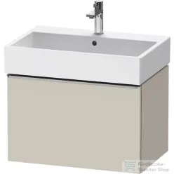   Duravit D-NEO 68,4x44,2 cm-es, 1 fiókos alsószekrény rozsdamentes acél színű fogantyúval 235070 mosdóhoz, matt taupe DE4272070910000