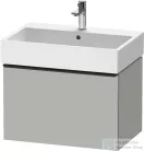 Duravit D-NEO 68,4x44,2 cm-es, 1 fiókos alsószekrény fekete fogantyúval 235070 mosdóhoz, matt betonszürke DE42720BD070000