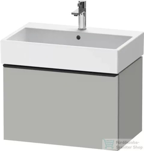 Duravit D-NEO 68,4x44,2 cm-es, 1 fiókos alsószekrény fekete fogantyúval 235070 mosdóhoz, matt betonszürke DE42720BD070000