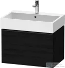 Duravit D-NEO 68,4x44,2 cm-es, 1 fiókos alsószekrény fekete fogantyúval 235070 mosdóhoz, matt fekete tölgy DE42720BD160000