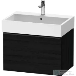   Duravit D-NEO 68,4x44,2 cm-es, 1 fiókos alsószekrény fekete fogantyúval 235070 mosdóhoz, matt fekete tölgy DE42720BD160000