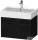 Duravit D-NEO 68,4x44,2 cm-es, 1 fiókos alsószekrény fekete fogantyúval 235070 mosdóhoz, matt fekete tölgy DE42720BD160000