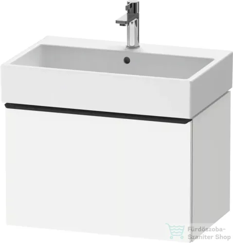 Duravit D-NEO 68,4x44,2 cm-es, 1 fiókos alsószekrény fekete fogantyúval 235070 mosdóhoz, matt fehér DE42720BD180000