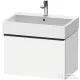 Duravit D-NEO 68,4x44,2 cm-es, 1 fiókos alsószekrény fekete fogantyúval 235070 mosdóhoz, matt fehér DE42720BD180000