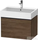 Duravit D-NEO 68,4x44,2 cm-es, 1 fiókos alsószekrény fekete fogantyúval 235070 mosdóhoz, matt sötét dió DE42720BD210000
