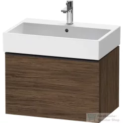   Duravit D-NEO 68,4x44,2 cm-es, 1 fiókos alsószekrény fekete fogantyúval 235070 mosdóhoz, matt sötét dió DE42720BD210000
