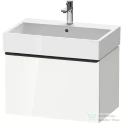   Duravit D-NEO 68,4x44,2 cm-es, 1 fiókos alsószekrény fekete fogantyúval 235070 mosdóhoz, fényes fehér DE42720BD220000
