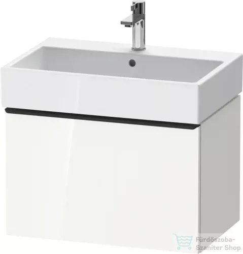 Duravit D-NEO 68,4x44,2 cm-es, 1 fiókos alsószekrény fekete fogantyúval 235070 mosdóhoz, fényes fehér DE42720BD220000